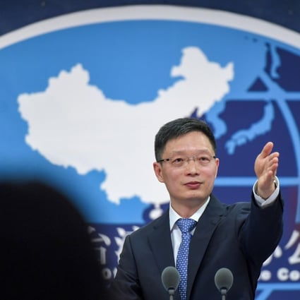 An Fengshan, spokesman for the State Council Taiwan Affairs Office, pictured at a press briefing in Beijing. Photo: Xinhua