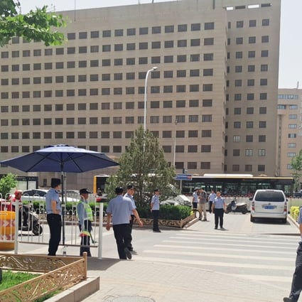increased security is seen outside the Military Museum station in Beijing. Photo: SCMP Pictures