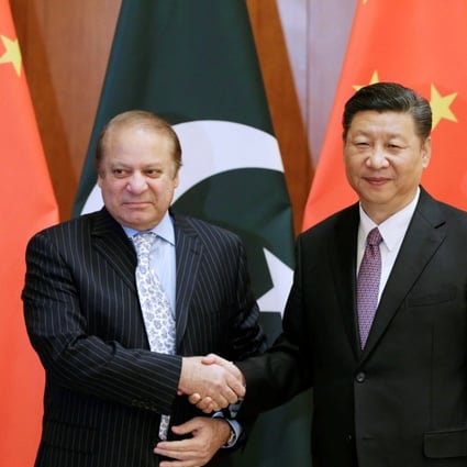 Pakistani Prime Minister Nawaz Sharif meets Chinese President Xi Jinping in Beijing on Saturday ahead of the Belt and Road Initiative summit. Photo: Reuters