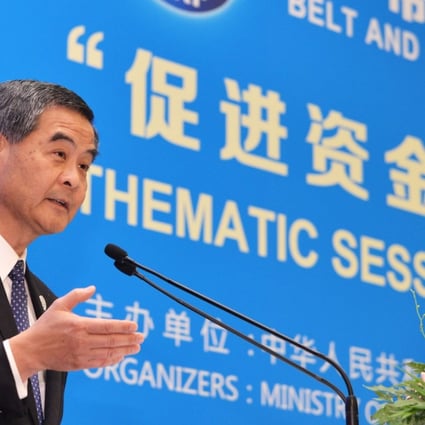 Hong Kong Chief Executive Leung Chun-ying speaks about the city’s role in Beijing’s trade strategy. Photo: Handout