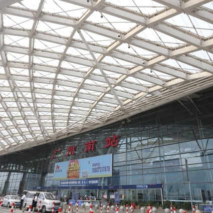 Guangzhou South Station, which will be the future terminus of the express rail link with Hong Kong and Shenzhen. Photo: Dickson Lee