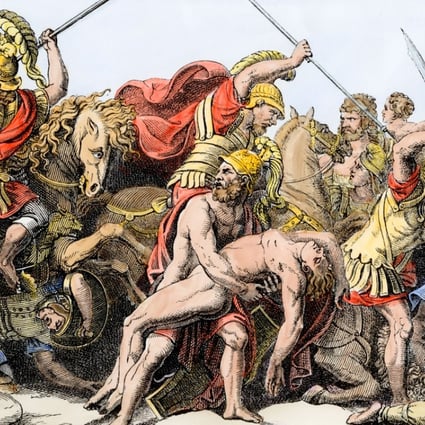 Greeks and Trojans battle in the Trojan War. Picture: Alamy
