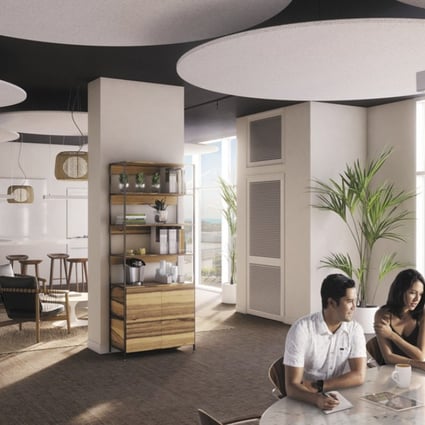 A rendering of The Hub, a shared work space for residents at Ke Kilohana, Ward Village in Honolulu. Photo: Ward Village