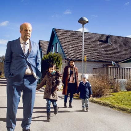 Rolf Lassgård (left) and Bahar Pars (second from right) in A Man Called Ove (category IIA, Swedish, Persian), directed by Hannes Holm.