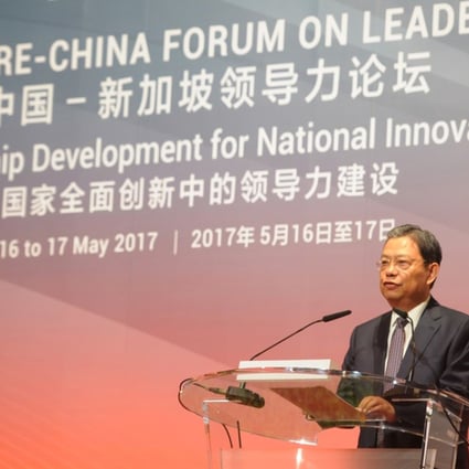 Communist Party Organisation Department head Zhao Leji at the opening ceremony of the sixth Singapore-China Forum on Leadership in Singapore on May 16. Photo: Xinhua