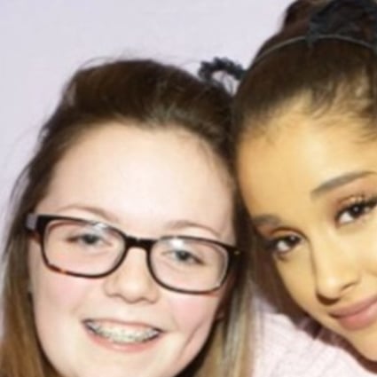 Georgina Callender, pictured with Ariana Grande, was the first identified fatality from the concert attack. Photo: Instagram
