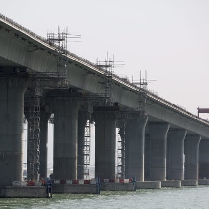 Contractors working on the Hong Kong-Zhuhai-Macau Bridge have faced a number of problems. Photo: EPA