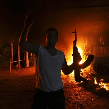 The US consulate in Benghazi in flames on September 11, 2012. File photo: Reuters