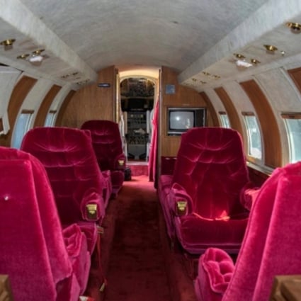 A previous owner of the private jet disputed the auction house’s claim the king of rock ‘n’ roll designed its red velvet interior. Photo: GWS Auctions