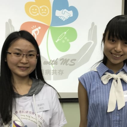 Multiple sclerosis patients Wong Mei-kwan (left) and Lee Po-kei are among some 500 people in the city to have been diagnosed with the neurological disease. Photo: Handout