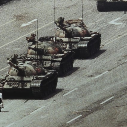 Tank Man in Changan Avenue, Beijing, on the morning of June 5, 1989. Photo: Arthur Tsang