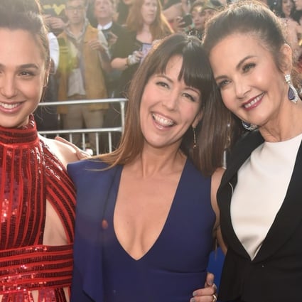 Gal Gadot (left), Patty Jenkins and Lynda Carter at the premiere of Wonder Woman in Hollywood. Photo: AFP