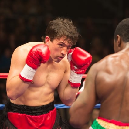 Miles Teller as Vinny Pazienza in a still from the film Bleed for This (category IIB), directed by Ben Younger and also starring Aaron Eckhart.