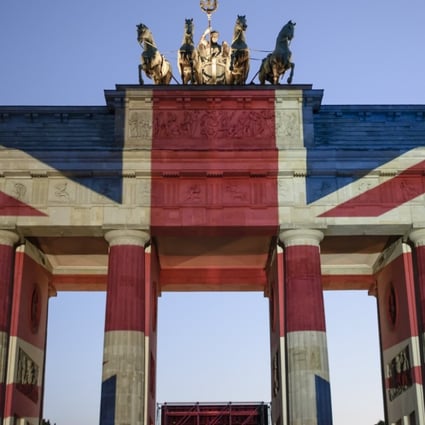 The Brandenburg Gate in Berlin is illuminated in the colours of the Union Jack to show solidarity with the victims of the June 3 terror attack in central London. Photo: EPA