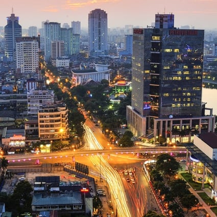 The Hanoi skyline. In Ho Chi Minh city, new apartment prices grew 6.9 per cent in the first quarter of 2017, and 7.3 per cent in Hanoi, Jones Lang LaSalle data shows. Photo: SCMP handout