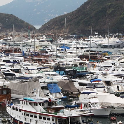 Boats moored at the Sham Wan Typhoon Shelter in Aberdeen. While some spaces can be found in such shelters, they are hard to come by in private marinas in Hong Kong. Photo: Jonathan Wong