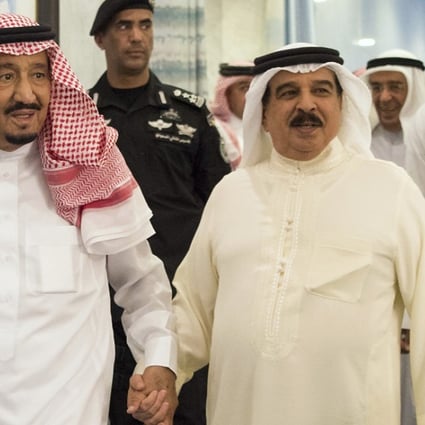 Saudi Arabia’s King Salman, left, with Bahrain’s King Hamad in Jeddah. Photo: AFP