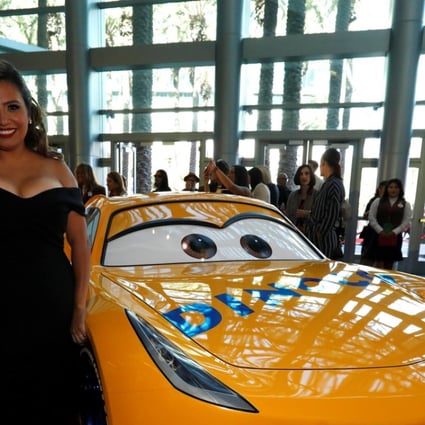 Cristela Alonzo, who voices Cruz Ramirez, poses at the premiere of Cars 3. Photo: Reuters