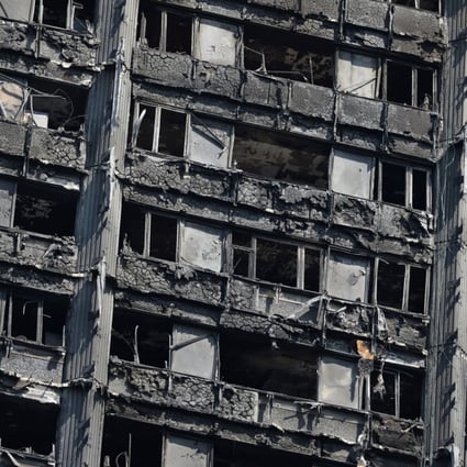 The burnt out remains of the Grenfell Tower. Photo: Reuters