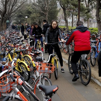 Analysts have warned that China’s bike-sharing sector is expected to undergo consolidation in the months ahead. Small players will likely be kicked out of the game. Photo: AP