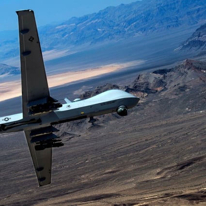 A remotely piloted drone over Creech Air Force Base, Nevada. Photo: Reuters