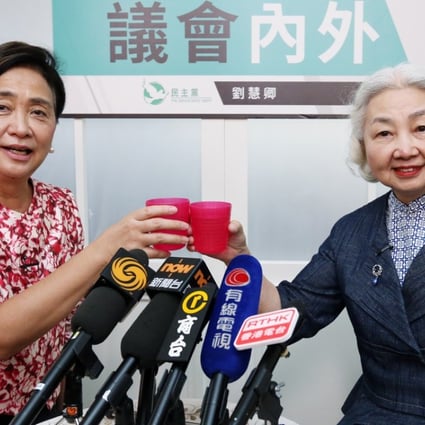 Elsie Leung (right) told Emily Lau that freedom of expression would not be affected. Photo: Dickson Lee