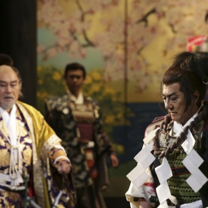 Masachika Ichimura (right) plays the title role in the Ninagawa Company's production of Macbeth at the Hong Kong Cultural Centre. Photo: James Wendlinger