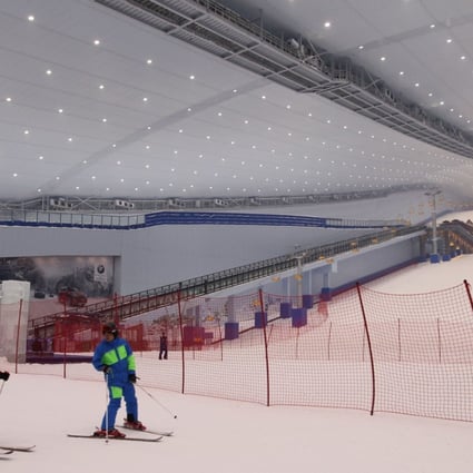 Wang Jianlin, China’s wealthiest businessman, is building the world’s largest indoor ski slope in Harbin, the city with the country’s longest winter months. Photo: SCMP/Simon Song