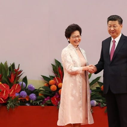 Carrie Lam is sworn in by President Xi Jinping. Photo: Sam Tsang