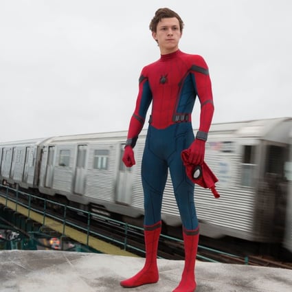 Tom Holland as the superhero in Spider-Man: Homecoming.