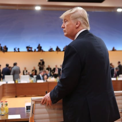 US President Donald Trump on the second day of the G20 economic summit in Hamburg. Photo: EPA