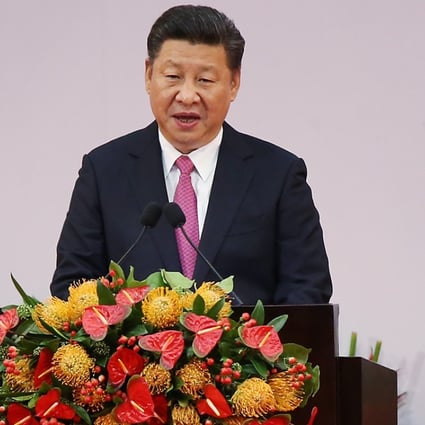 President Xi Jinping speaks at the inaugural ceremony of the fifth-term government of the Hong Kong SAR, at the Convention and Exhibition Centre. Photo: Sam Tsang