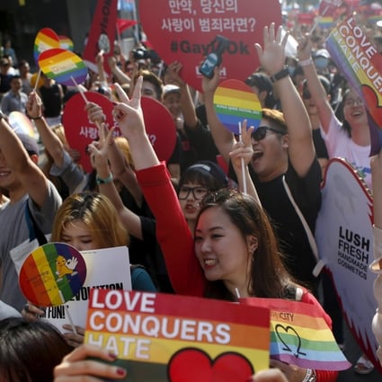 Participants in the Korea Queer Festival in central Seoul. Photo: Reuters