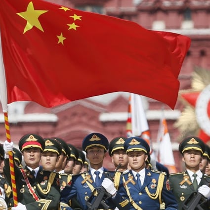 Chinese servicemen march in the Russian Victory Day military parade in Moscow’s Red Square, in May 2015. Photo: EPA