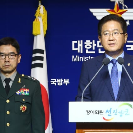 South Korean Vice Defence Minister Suh Choo-suk during a press conference. Photo: EPA