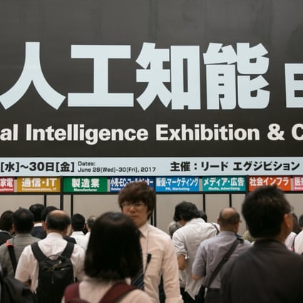 Japan held its first trade show dedicated to artificial intelligence in June, attracting 110 exhibiting companies. Photo: EPA