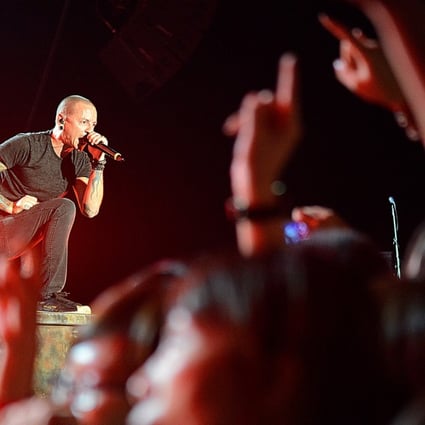 Chester Bennington performs during Linkin Park’s most recent Hong Kong concert, at AsiaWorld-Expo in August 2013. Photo: Warner Music