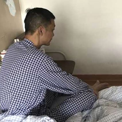 Zheng recovers in hospital after being told about his kidney problems. Photo: Handout