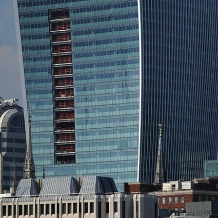 A view of the ‘Walkie Talkie’ tower in central London, which is being purchased by Hong Kong’s LKK in the country’s biggest ever office deal. Photo: AFP