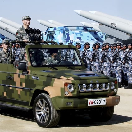 Chinese President Xi Jinping delivered several direct instructions to the troops assembled for Sunday’s parade. Photo: Xinhua