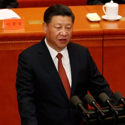 Chinese President Xi Jinping speaks during a ceremony to mark the 90th anniversary of the founding of the People’s Liberation Army at the Great Hall of the People in Beijing on Tuesday. Photo: Reuters
