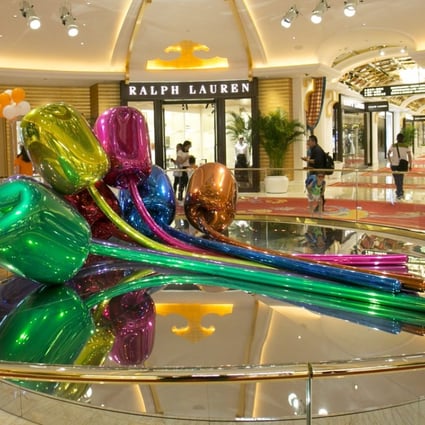 Tulips, by Jeff Koons, part of the impressive art collection at Wynn Palace. Photo: May Tse