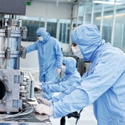 Researchers at the University of Manchester researching graphene. Photo: Handout