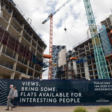 Construction work on residential flats on the Greenwich Peninsula construction site in London. Photo: Bloomberg