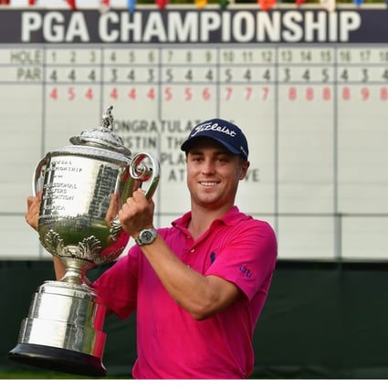 Backnine birdies lift Justin Thomas to tense US PGA Championship title
