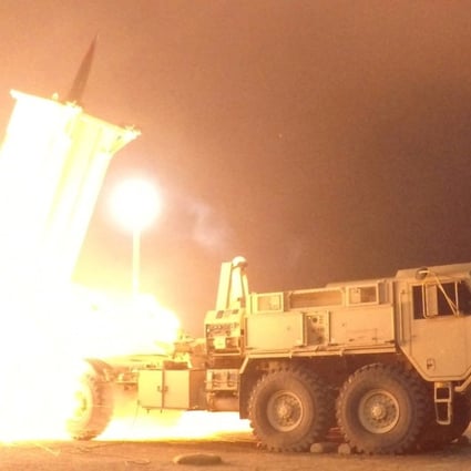 A Terminal High Altitude Area Defence (THAAD) interceptor is test-launched from a location in Alaska in this July 30 file photo. Photo: Reuters
