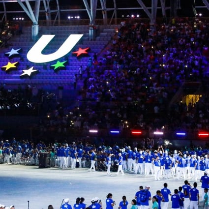 No athletes from mainland China took part in the opening ceremony for the games in Taipei. Photo: EPA