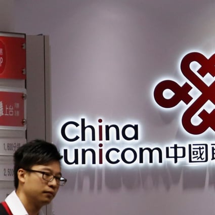 China Unicom shares jumped by more than 10 per cent in morning trade in Hong Kong on Monday. Photo: Reuters