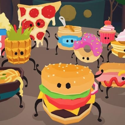 Players can choose from lots of different types of food to control in mobile game Silly Walks, available on iOS.