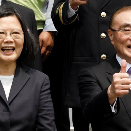 Taiwanese Defence Minister Feng Shih-kuan and President Tsai Ing-wen. Taiwanese presidents and other senior officials often stop over in the US while visiting allies in Latin America and the Caribbean, always drawing Beijing’s ire. Photo: Tyrone Siu